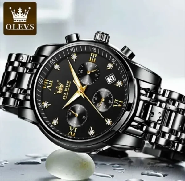 Ole_vs Top Luxury Stainless Steel Analog quartz fashionable watch for men